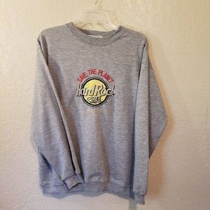 Hard Rock Cafe Hong Kong Men's Save The Planet Sweatshirt Size Medium